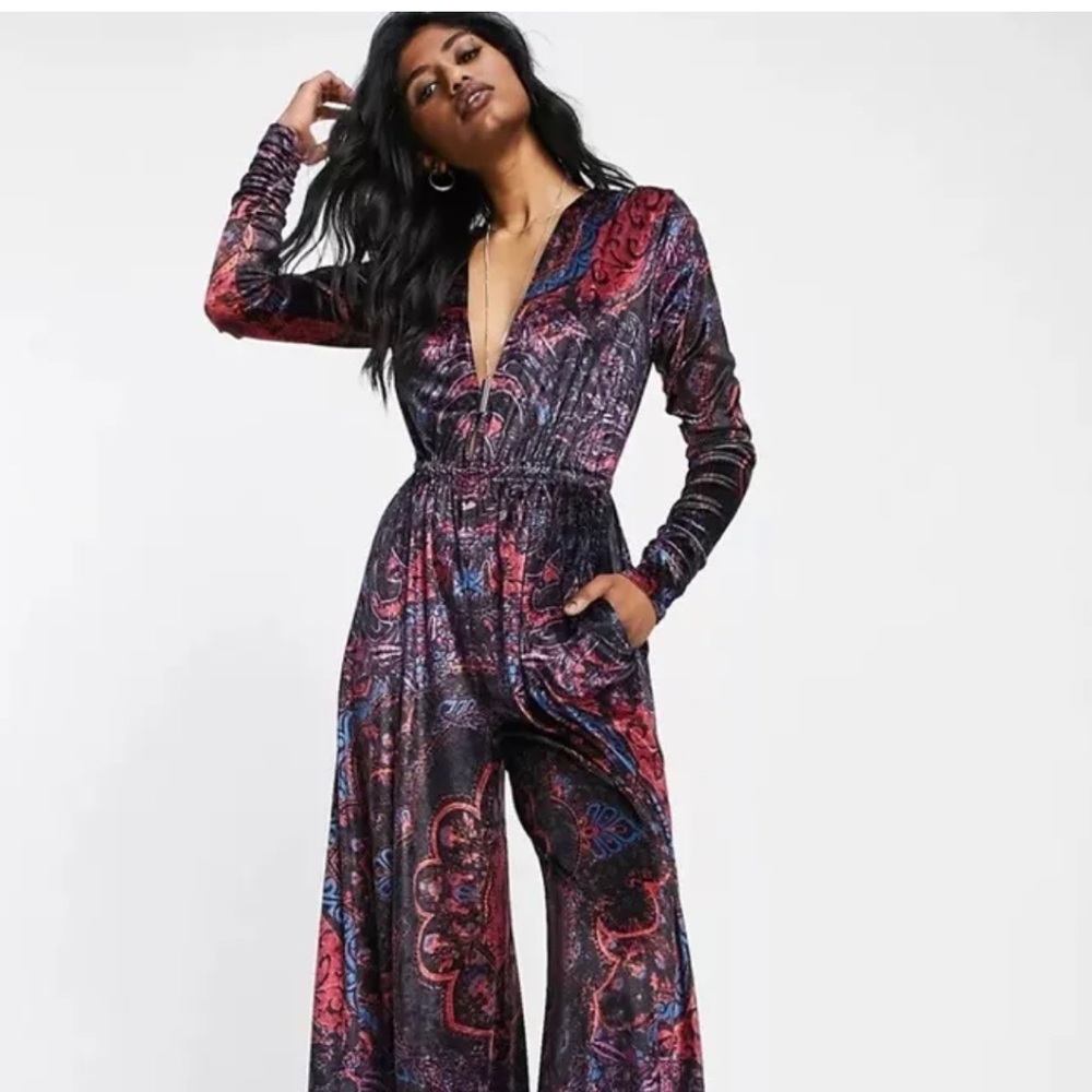 FREE People Giselle Velvet Jumpsuit NWT STUNNING 🔥 RARE